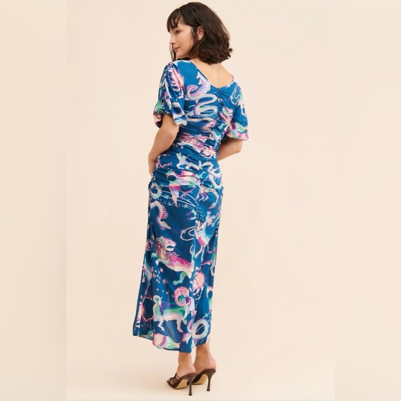 BANJANAN Skylar Ruched Dress / Size Small / - Picture 2 of 11